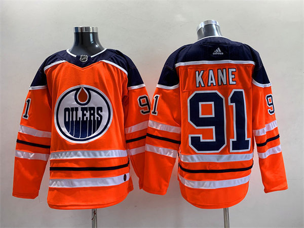 Men's Edmonton Oilers #91 Evander Kane Fanatics Home Orange Jersey